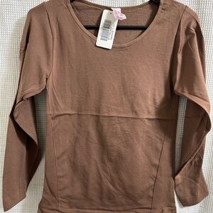 Brown Thermal Long Sleeve fleece lined